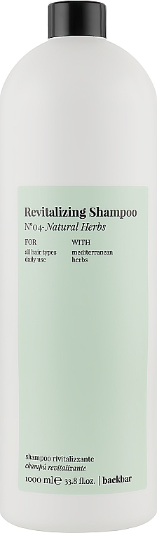 Шампунь "Натуральні трави" - Farmavita Back Bar No4 Revitalizing Shampoo Natural Herbs — фото N3