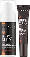 Набор - Dermika 100% For Men (f/cr/50ml + eye/cr/15ml) — фото N2