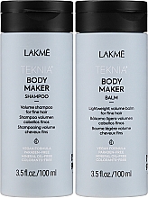Набір для додання об'єму волоссю - Lakme Teknia Body Maker (shm/100ml + balm/100ml) — фото N2