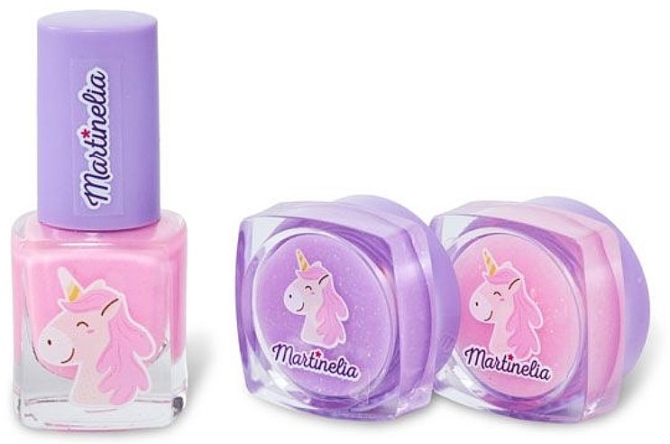 Мини-набор "Маленький единорог" - Martinelia Little Unicorn Mini Set (nail/polish/4ml + lip/gloss/2x2g) — фото N2