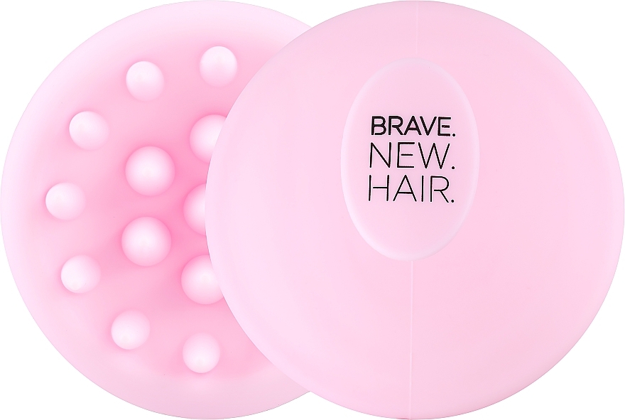 ПОДАРОК! Щетка-шабер для кожи головы, круглая, розовая - Brave New Hair Scalp — фото N1