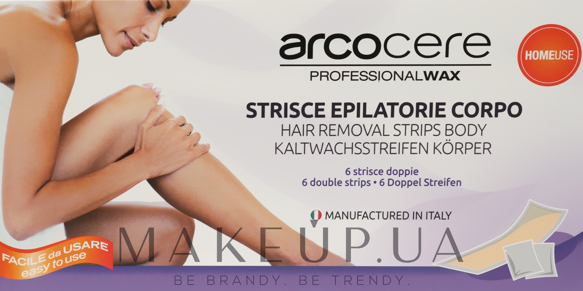 Подвійні смужки для епіляції тіла - Arcocere Deepline Hair-Removing Strips — фото 6шт