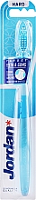 Духи, Парфюмерия, косметика Зубная щетка жесткая Target, голубая с листиком - Jordan Target Teeth & Gums Hard