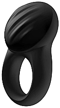 Парфумерія, косметика Ерекційне віброкільце, чорне - Satisfyer Signet Ring Vibrator