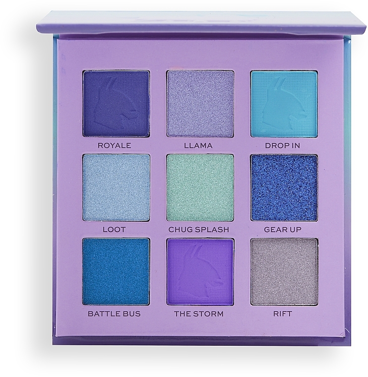 Палетка теней для век - Makeup Revolution X Fortnite Supply Llama 9 Pan Shadow Palette — фото N4