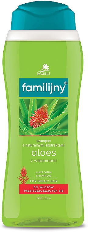 Шампунь для жирных волос - Pollena Savona Familijny Aloe & Vitamins Shampoo — фото N2