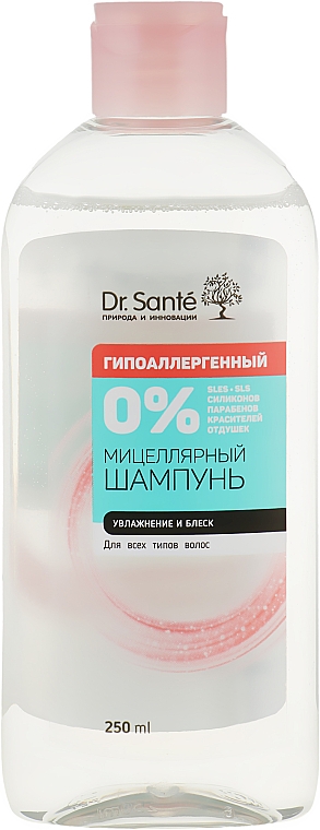 Мицеллярный шампунь для волос - Dr. Sante 0%