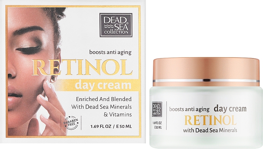 Денний антивіковий крем для обличчя з ретинолом та мінералами Мертвого моря - Dead Sea Collection Retinol Boosts Anti-Aging Day Cream — фото N2