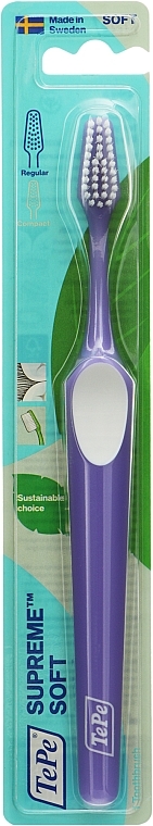 Зубна щітка, м'яка, фіолетова - TePe Supreme Toothbrush Soft — фото N1