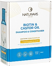 Набор шампунь и кондиционер "Biotin & Castor Oil" - Naturavis Biotin & Castor Oil Shampoo & Conditioner Set (shm/500ml + cond/500ml) — фото N2