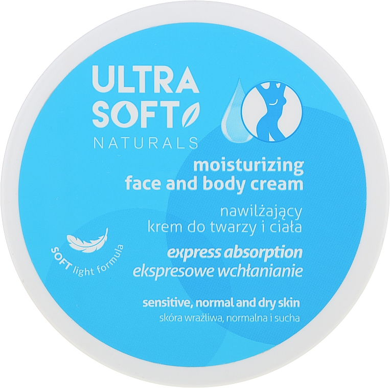 Зволожувальний крем для обличчя і тіла  - Ultra Soft Naturals Moisturising Face and Body Cream