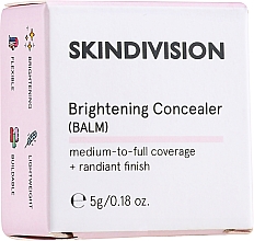 Консилер-бальзам з ефектом сяйва - SkinDivision Brightening Concealer (Balm) — фото N3