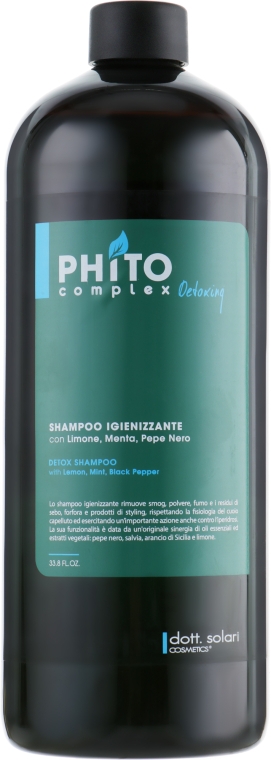Детокс шампунь - Dott. Solari Phito Complex Sanitizer Detoxing Shampoo  — фото N3