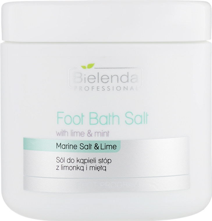 Сіль для педикюру, з лаймом і м'ятою - Bielenda Professional Foot Bath Salt with Lime & Mint — фото N1