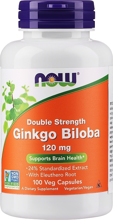 Капсулы "Гинкго билоба" 120 mg - Now Foods Ginkgo Biloba — фото N1