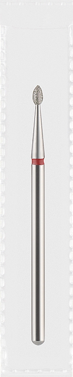 Фреза алмазна червона "Оливка", діаметр 1,8 мм, довжина 3 мм - Divia DF005-18-R — фото N1