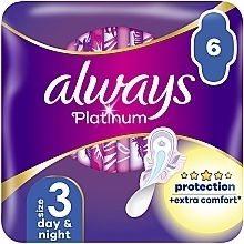 Гигиенические прокладки, 6 шт. - Always Platinum Ultra Night — фото N1