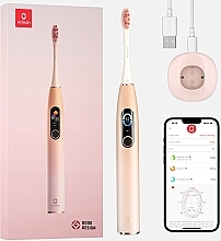 Парфумерія, косметика Розумна зубна щітка Oclean X Pro Pink - Oclean X Pro Sakura Pink (OLED) (Global)