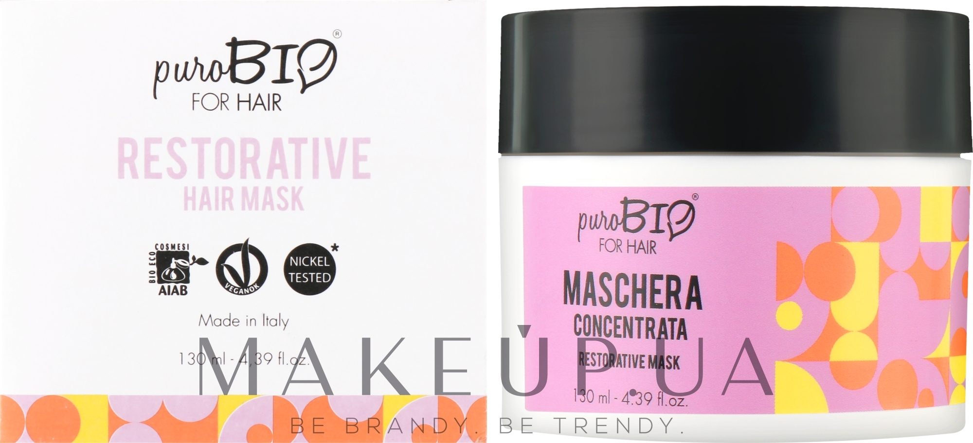 Восстановительная маска для волос - puroBIO Cosmetics For Hair Restorative Mask — фото 130ml
