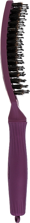 Щетка для волос изогнутая продувная, пурпурный - Olivia Garden Fingerbrush Think Pink 2022 Deep Purple — фото N2