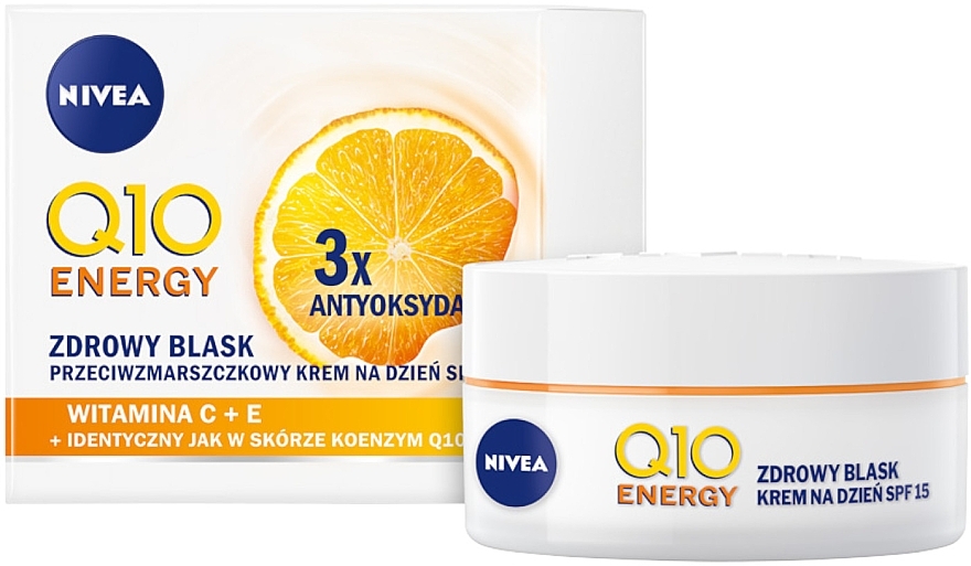 Набор "Здоровое сияние" для лица - Nivea Duopack Q10 Energy (f/cr/50mlx2) — фото N2