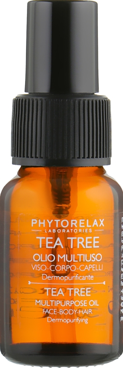 Багатофункціональна поживна олія для обличчя-тіла-рук TEA TREE Vegan&Organic PhL - Phytorelax Laboratories Tea Tree Multiporpose Oil — фото N2