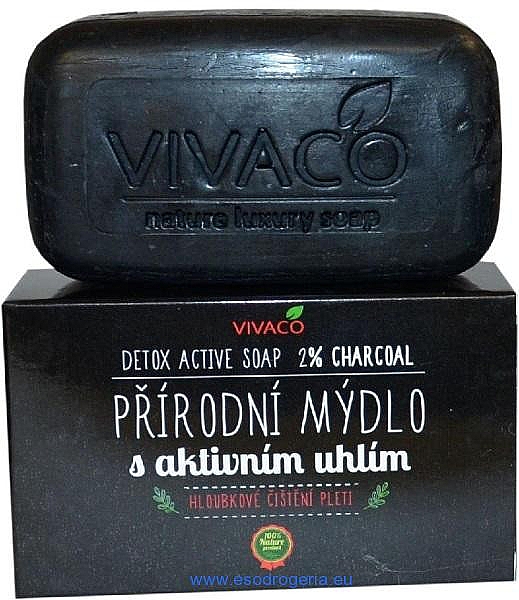 Натуральное мыло с активированным углем - Vivaco — фото N1