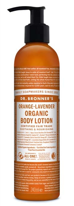 Лосьон для рук и тела "Оранжевая лаванда" - Dr. Bronner’s Orange Lavender Organic Hand & Body Lotion — фото N1