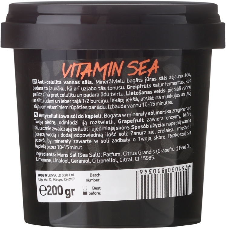 Антицеллюлитная соль для ванны "Vitamin Sea" - Beauty Jar Anticellulite Bath Salt — фото N3