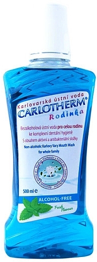 Сімейний лосьйон для полоскання ротової порожнини, без спирту, з фтором - Vridlo Carlotherm Rodinka — фото N1