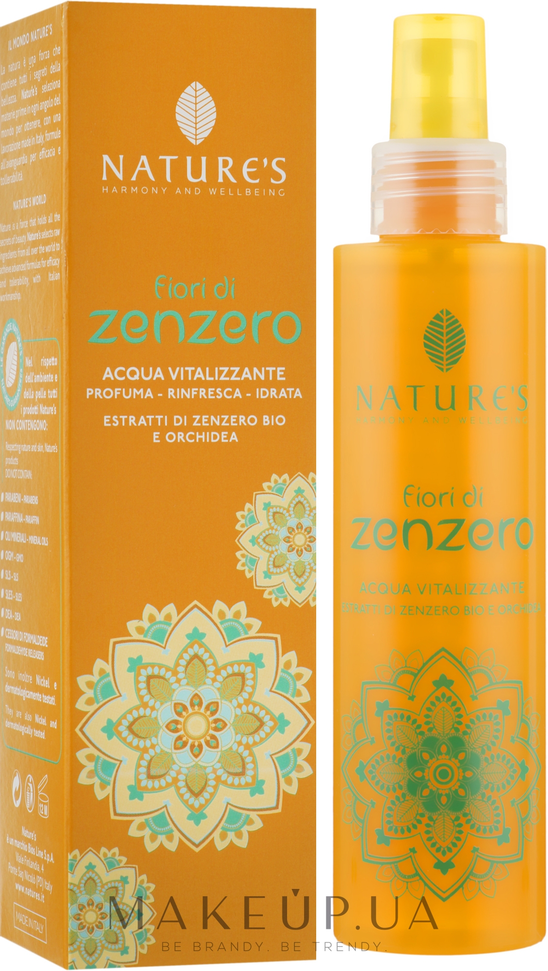 Розслаблювальна і віталізувальна вода - Nature's Flori Di Zenzero Vitalizing Water — фото 150ml