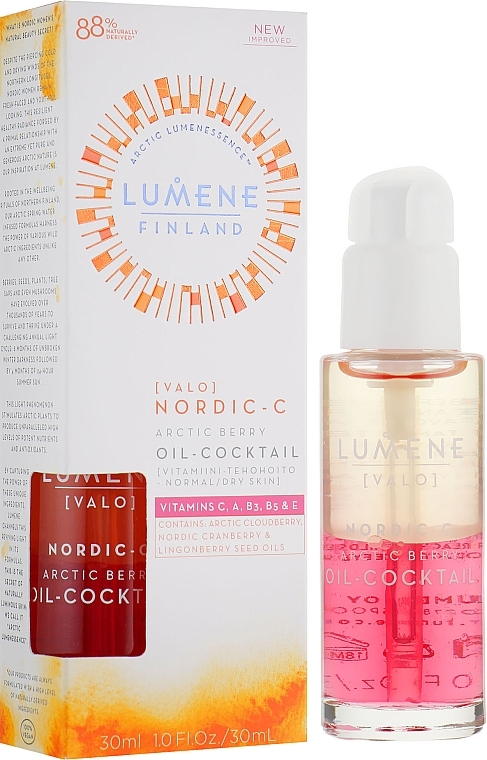 УЦЕНКА Увлажняющий коктейль для сияния кожи - Lumene Nordic-C Valo Arctic Berry Oil-Cocktail * — фото N1