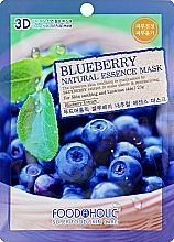 Парфумерія, косметика Тканинна 3D маска для обличчя "Чорниця" - Food a Holic Natural Essence Mask Blueberry