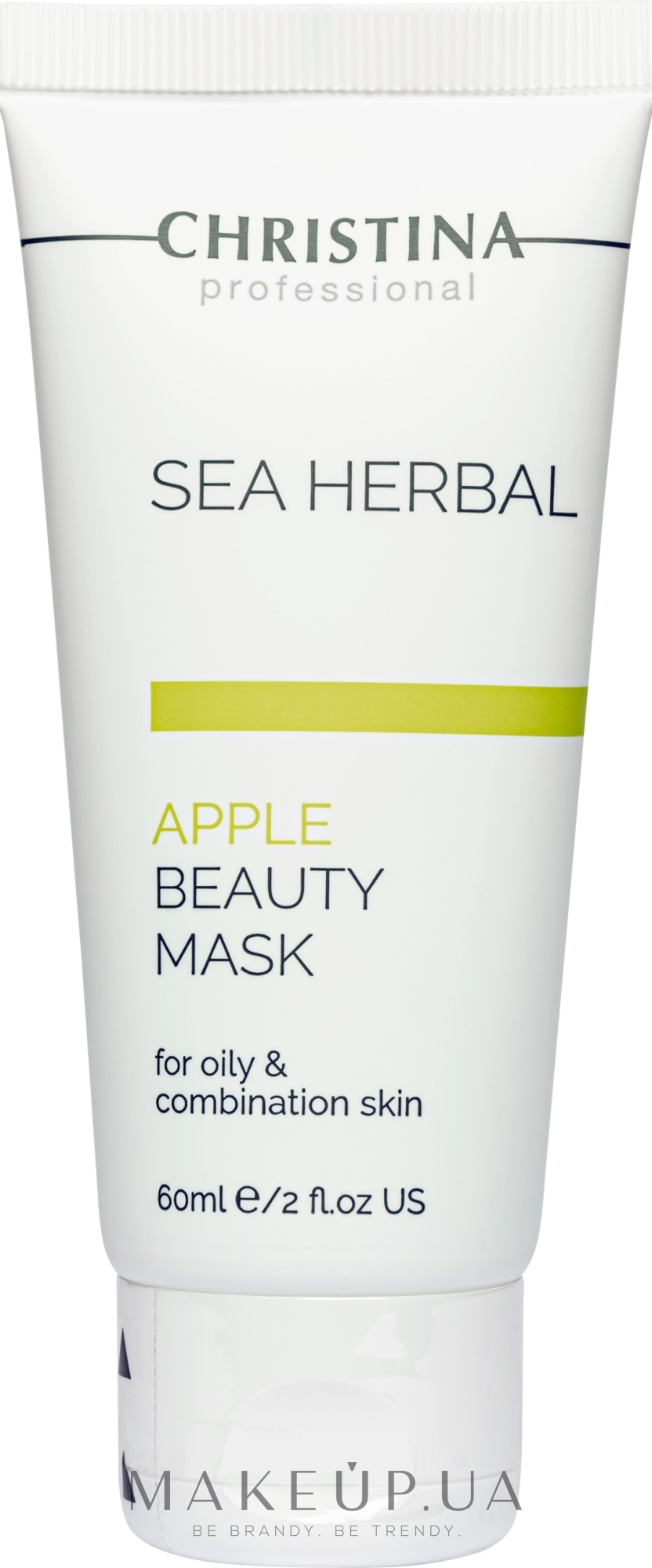 Яблучна маска краси для жирної та комбінованої шкіри - Christina Sea Herbal Beauty Mask Green Apple — фото 60ml