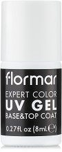 Духи, Парфюмерия, косметика Базовое и верхнее покрытие для ногтей - Flormar Expert Color UV Gel Base Top Coat