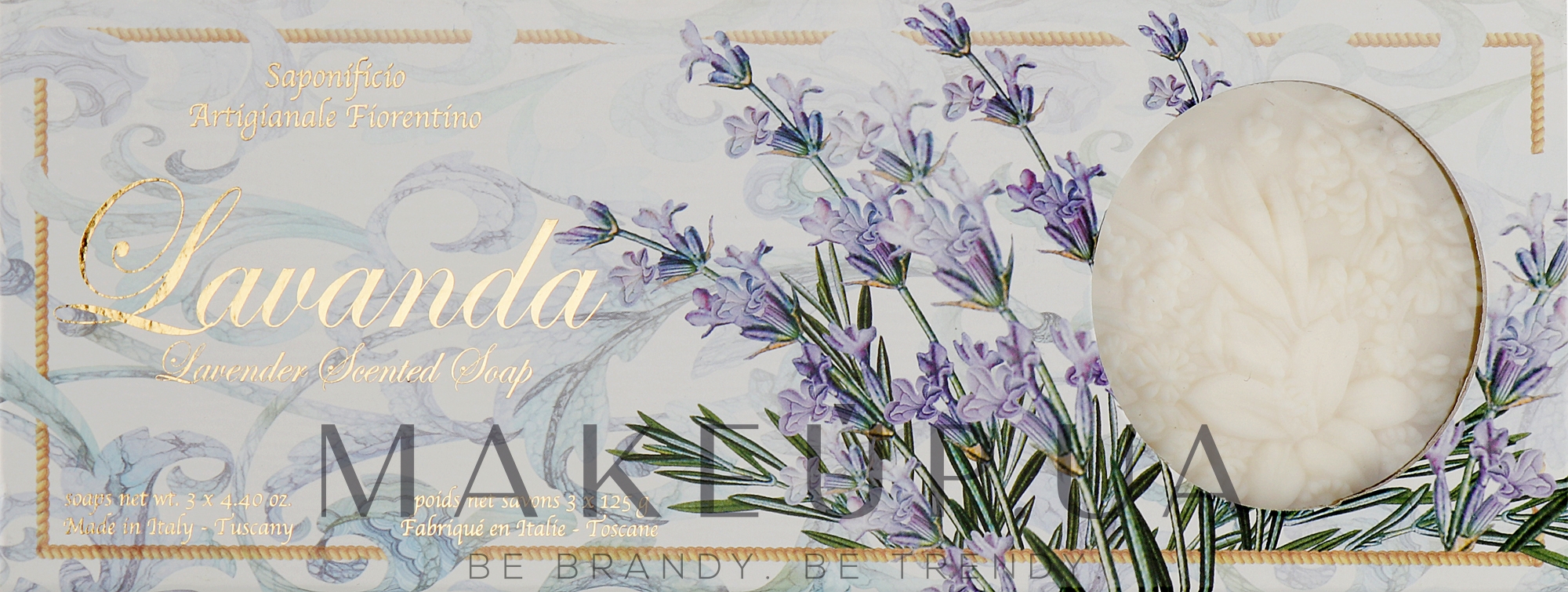 Набор мыла "Лаванда" - Saponificio Artigianale Fiorentino Lavender Soap — фото 3x125g