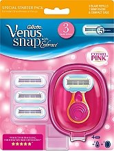 Духи, Парфюмерия, косметика Бритва с 3 сменными кассетами - Gillette Venus Snap Embrace Cosmo Pink