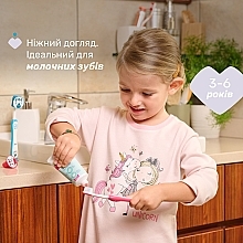 Набір зубних щіток на присоску, 3-6 років, рожева та жовта - Chicco Milk Teeth (toothbrush/2pcs) — фото N2