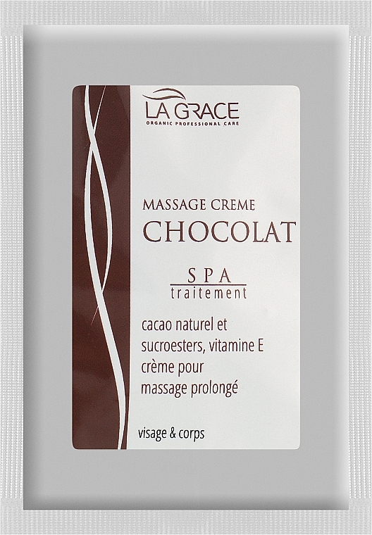 Массажный крем для лица и тела шоколадный - La Grace Chocolate Massage Creme (пробник) — фото N1