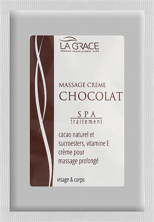 Масажний крем для обличчя й тіла шоколадний - La Grace Chocolate Massage Creme (пробник) — фото N1