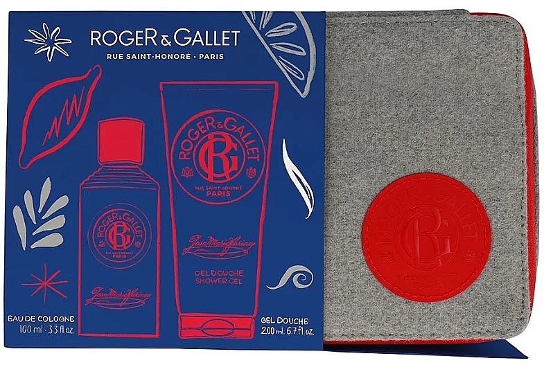 Roger&Gallet Jean Marie Farina - Набір (edc/100ml + sh/gel/200ml + neceser/1pcs) — фото N1