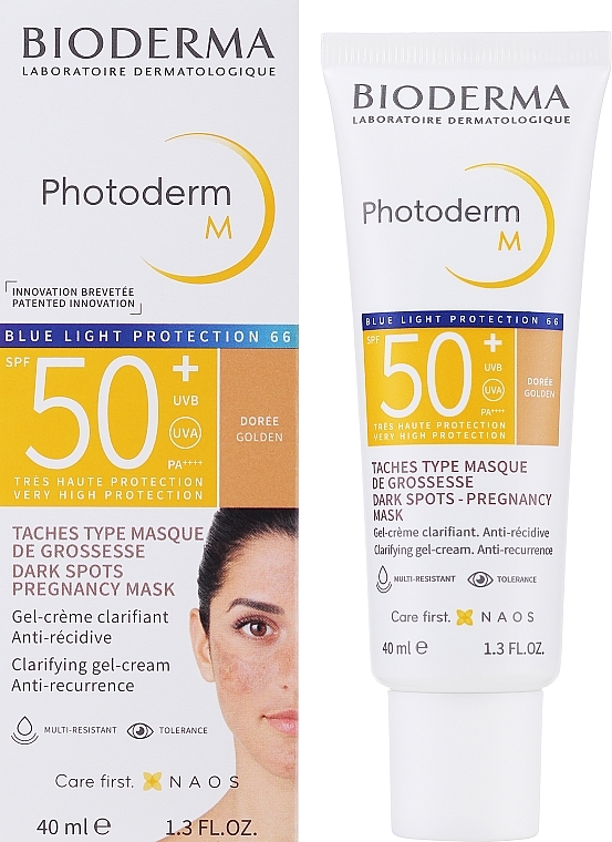 Тонирующий защитный крем для лица - Bioderma Photoderm M Bioderma Photoderm Protector Solar Anti Manchas SPF50+ — фото N2