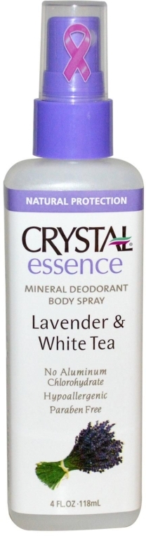 Дезодорант-спрей з ароматом Лаванди і Білого чаю - Crystal Essence Deodorant Body Spray — фото N4