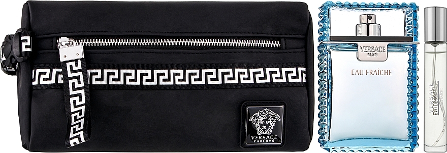 Versace Man Eau Fraiche - Набор (edt/100ml + edt/10ml + bag) — фото N2