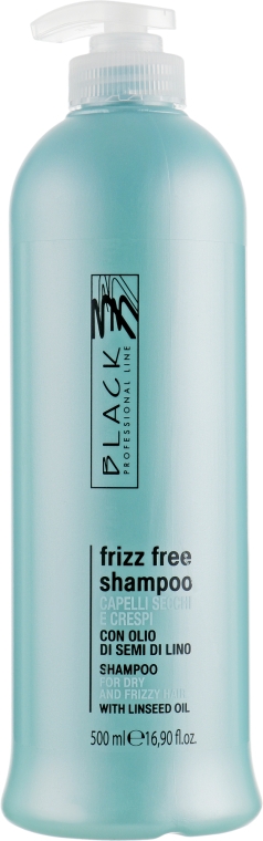 Шампунь з дозатором для випрямлення неслухняного та кучерявого волосся - Black Professional Line — фото N1
