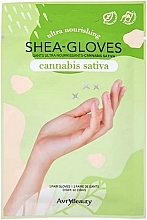Маникюрные перчатки с маслом ши и коноплей - Avry Beauty Shea Butter Gloves Cannabis Sativa — фото N1