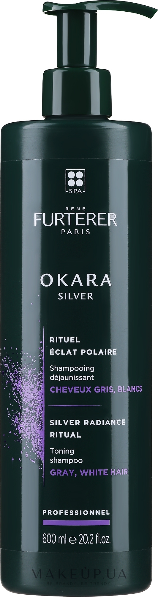 Шампунь для сивого, білого або світлого волосся - Rene Furterer Okara Silver Shampoo — фото 600ml
