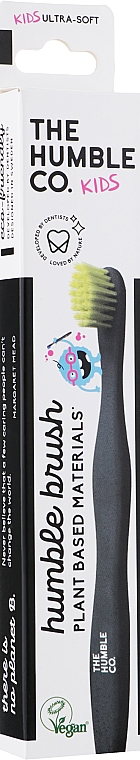 Детская зубная щетка на растительной основе, ультрамягкая, желтая - The Humble Co. Kids Mix Colors Ultra-Soft Toothbrush — фото N1