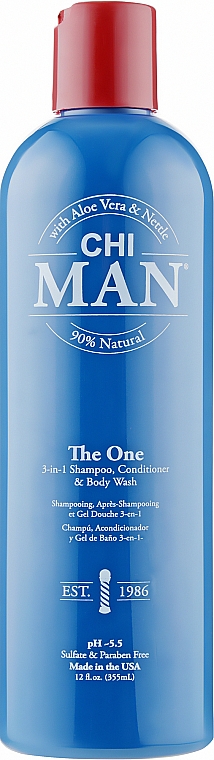 Шампунь, кондиціонер і гель для душу - CHI MAN Hair&Body 3 в 1 — фото N4