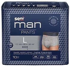 Впитывающие трусы для мужчин, L, на 100-135 см, 10 шт. - Seni Man Pants  — фото N1